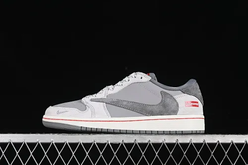 All categories Air Jordan Jordan series basketball shoes Air Jordan 1 Low High-end customized low-top sneakers Travis Scott x Fragment Design x Air Jordan 1 Low OG SP AJ1 Joe 1 Supreme joint-horn gray low-top cultural casual sneakers JH6089-005